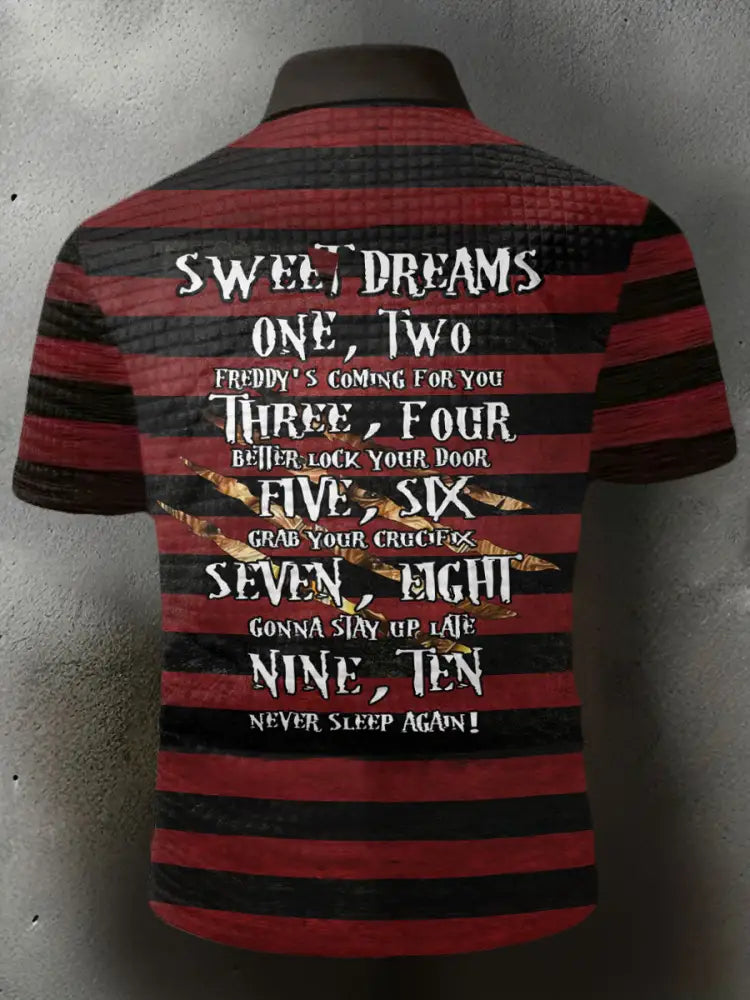 Men’s Halloween Horror Nightmare Printed Casual Tops