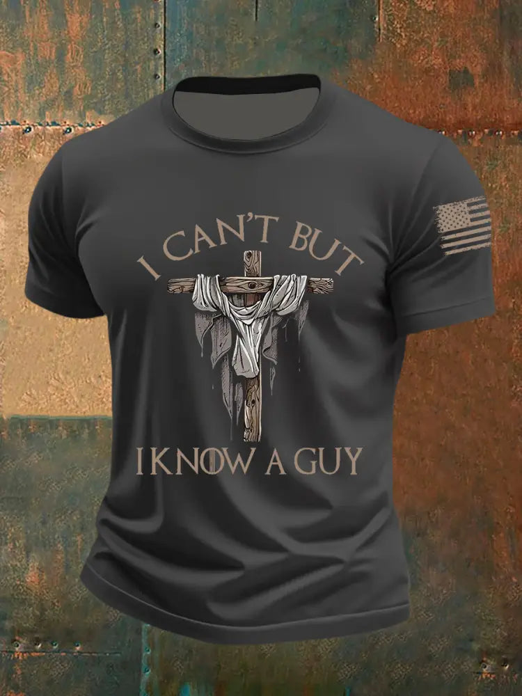 Men’s I Can’t But I Know A Guy Short-sleeved T-shirt Dark Gray / S
