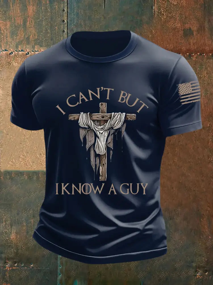 Men’s I Can’t But I Know A Guy Short-sleeved T-shirt Navy Blue / S