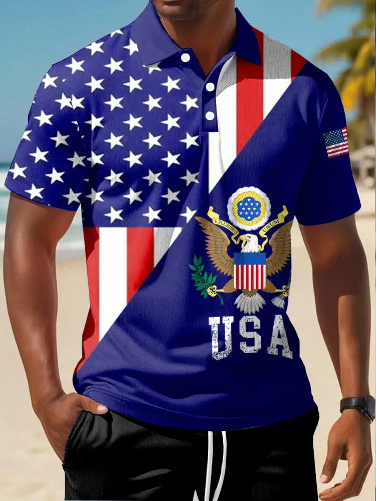 Men’s Independence Day Print short sleeve shirt As picture / S