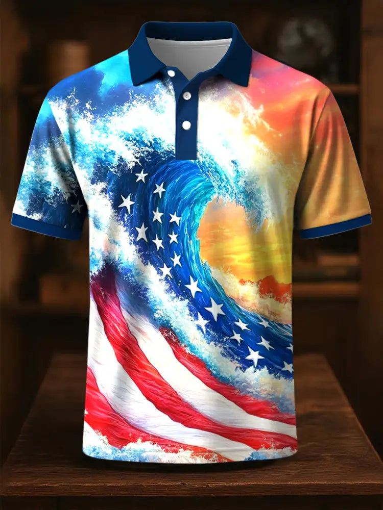 Men’s Independence Day Print Short Sleeve T-Shirt As picture / S