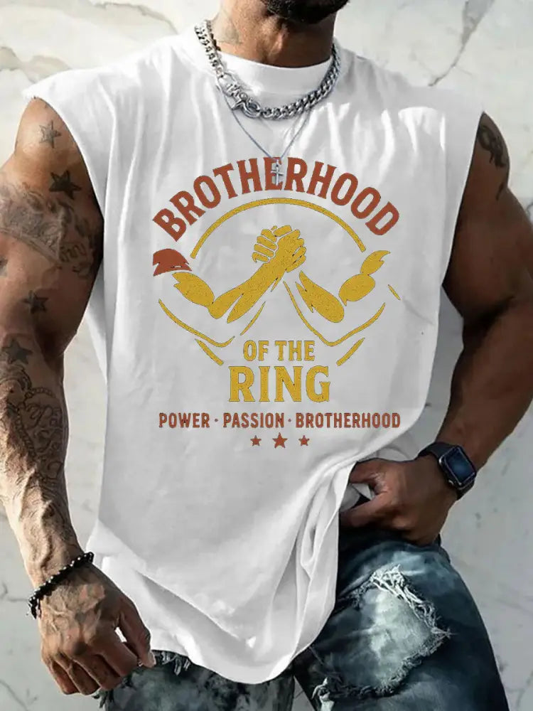 Men’s Legends Never Die Brother Printed Tank Top White / S
