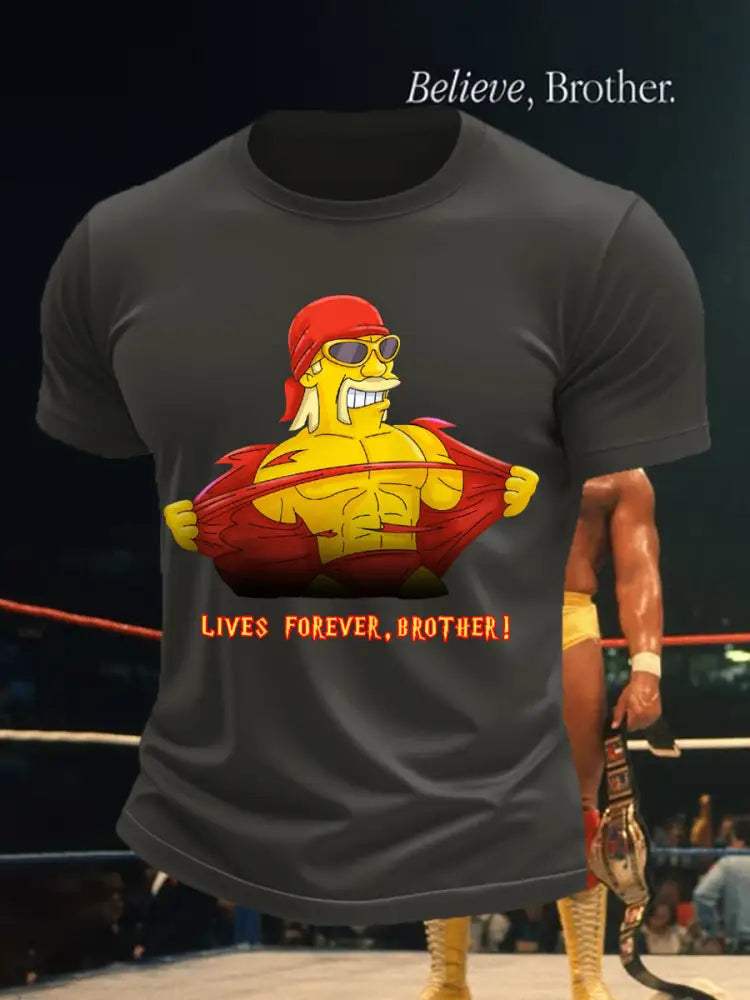 Men’s Lives Forever,Brother! R.I.P Legend! Memorial Tee Dark Gray / S