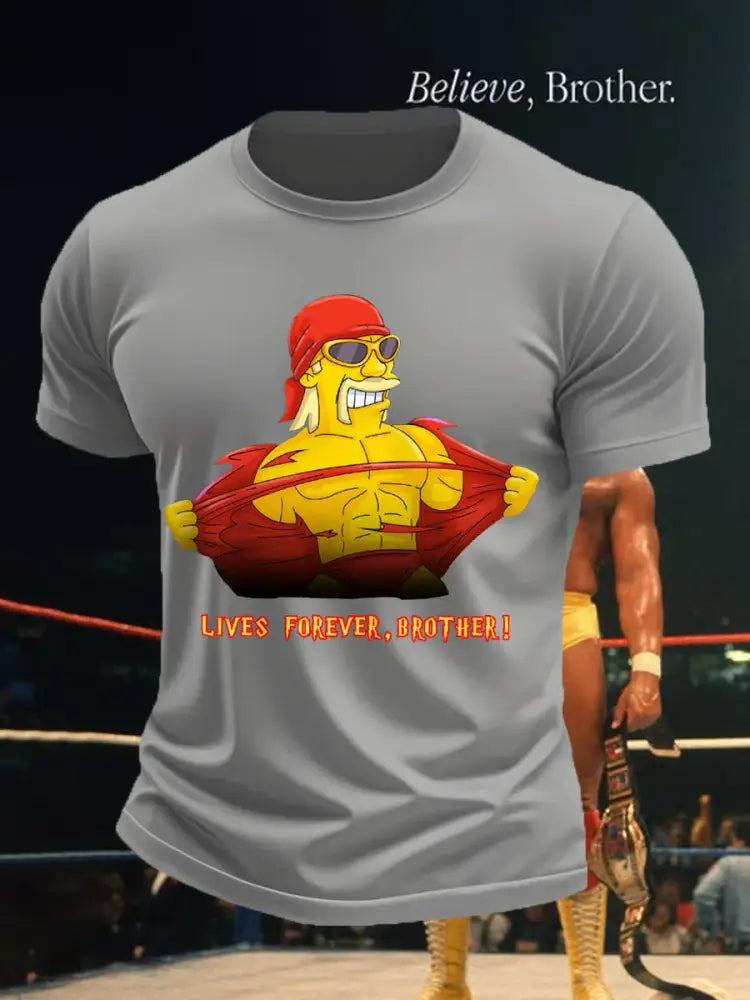 Men’s Lives Forever,Brother! R.I.P Legend! Memorial Tee Light Gray / S
