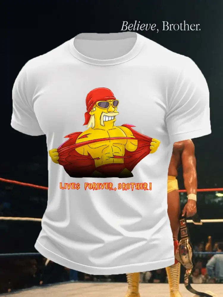 Men’s Lives Forever,Brother! R.I.P Legend! Memorial Tee White / S