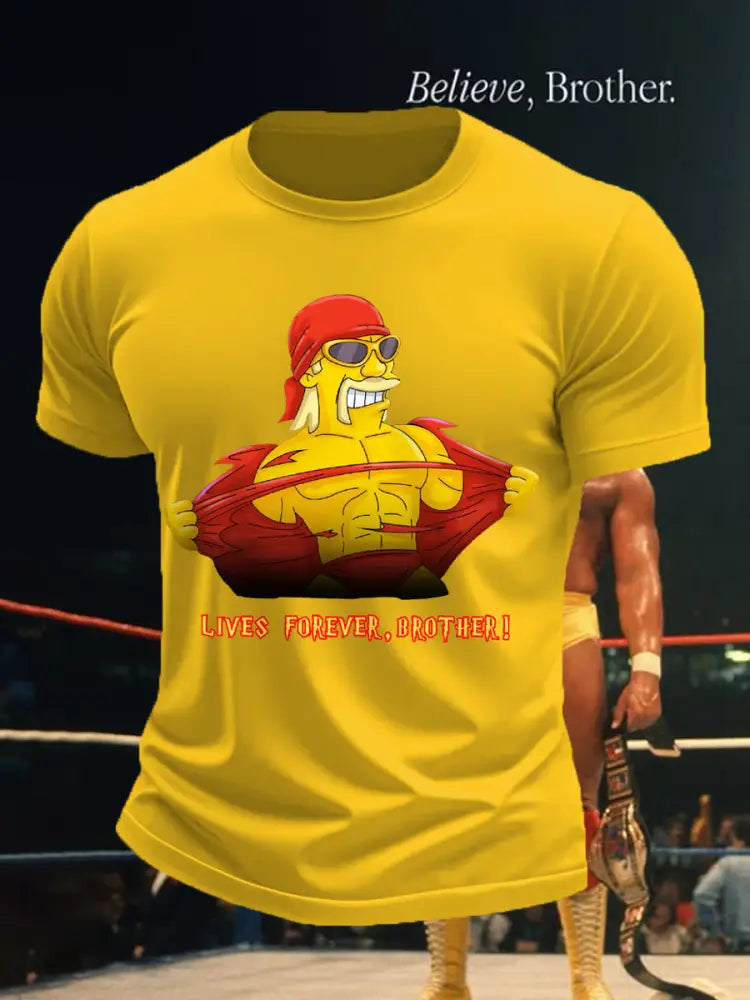 Men’s Lives Forever,Brother! R.I.P Legend! Memorial Tee Yellow / S