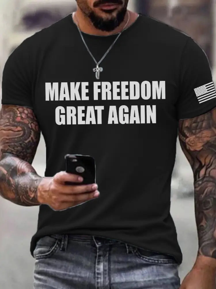 Men’s ’Make Freedom Great Again’ T-shirt Black / S