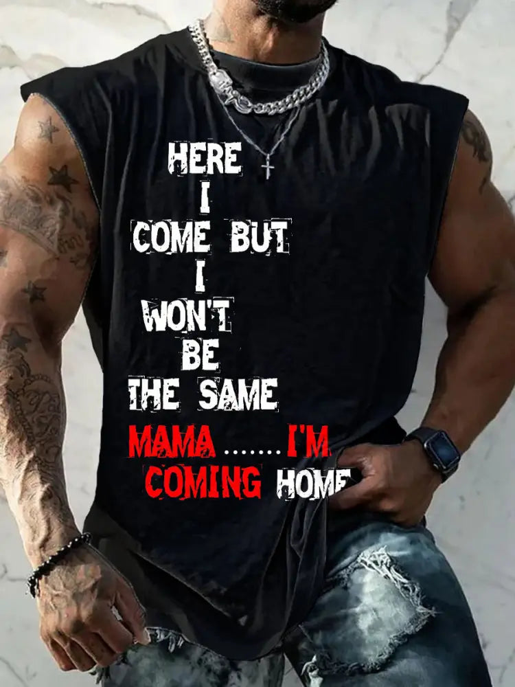 Men’s Mama I’m Coming Home Vests Black / S