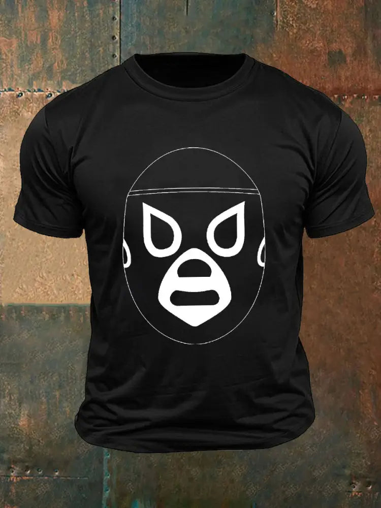 Men’s Mexican Wrestling Mask T-shirts Black / S