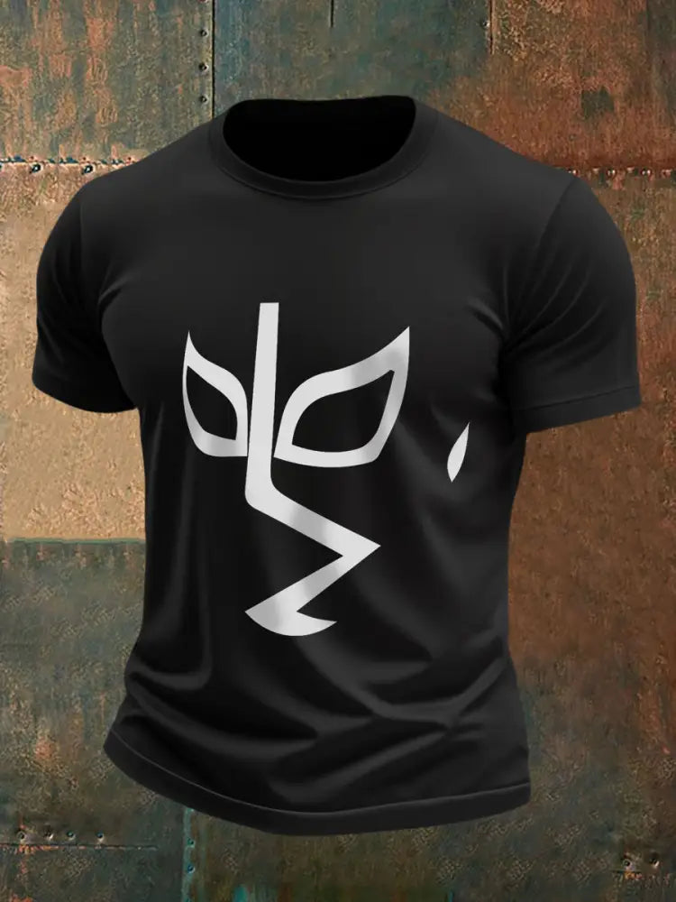 Men’s Mexican Wrestling Mask T-shirts Black / S
