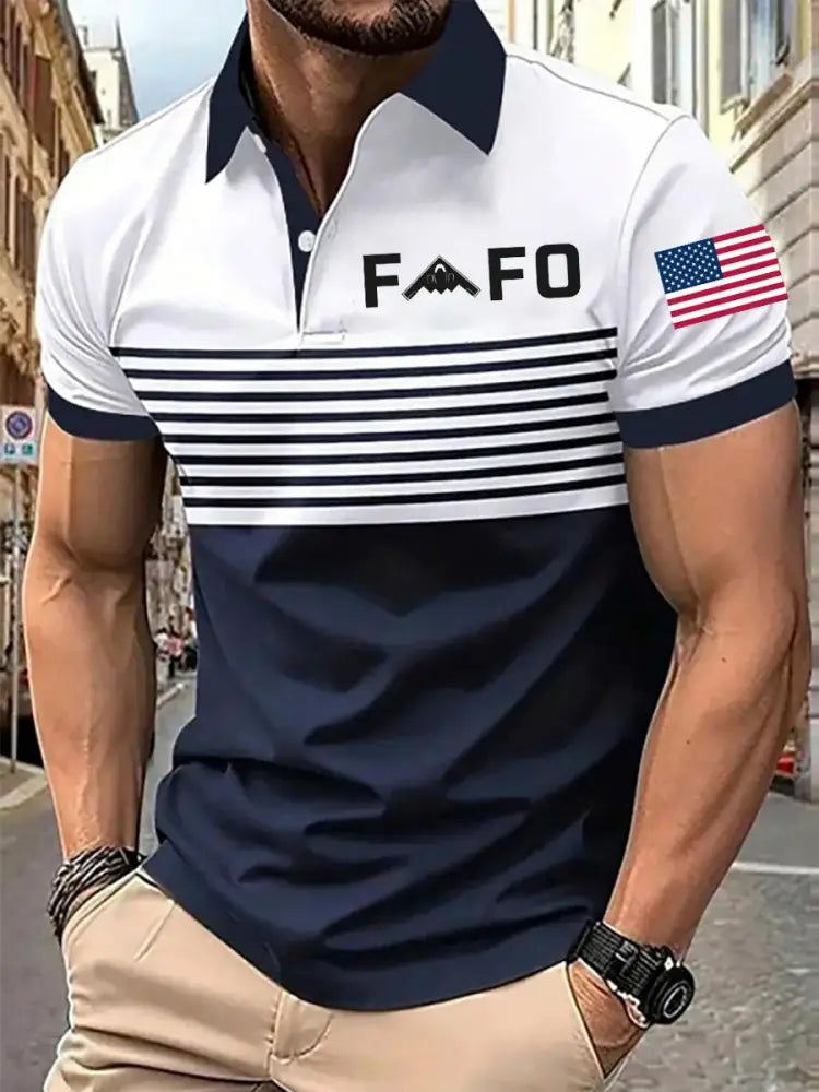 Men’s Midnight Hammer B2 FAFO Printed Shirt Dark Blue / S