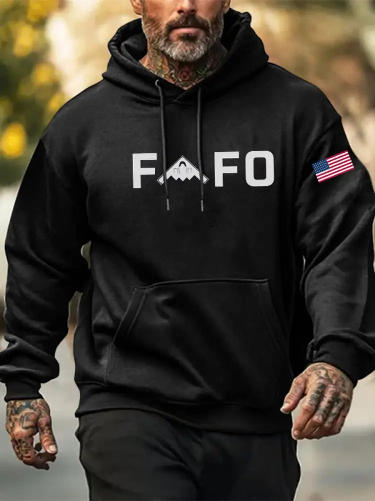 Men’s Midnight Hammer FAFO Printed Hoodie Black / S