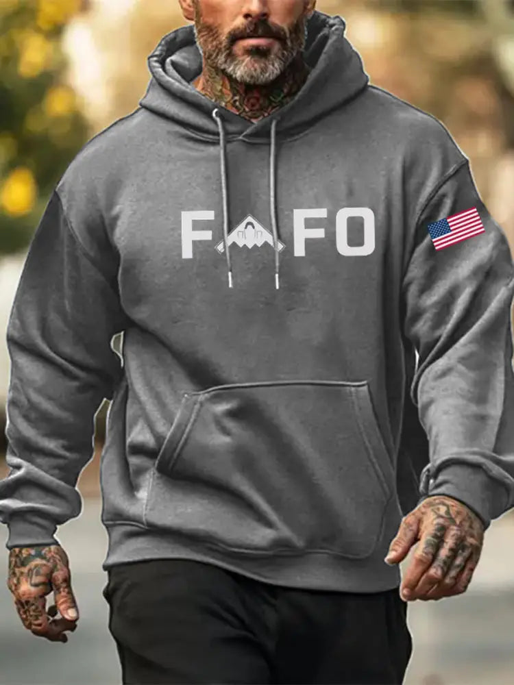 Men’s Midnight Hammer FAFO Printed Hoodie Gray / S