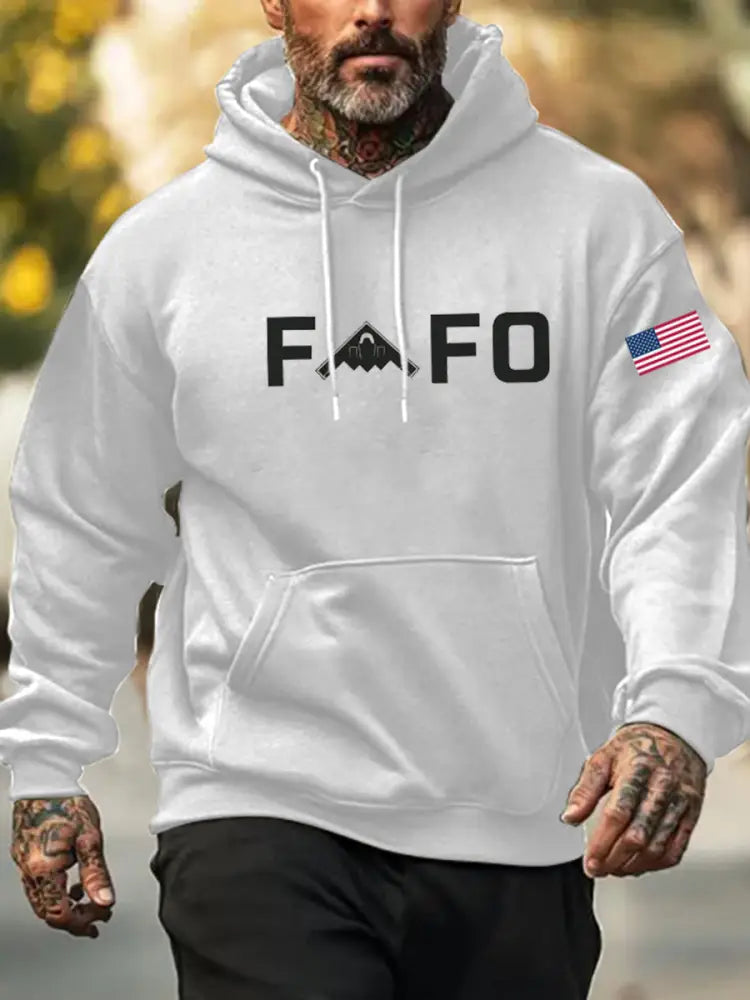 Men’s Midnight Hammer FAFO Printed Hoodie White / S