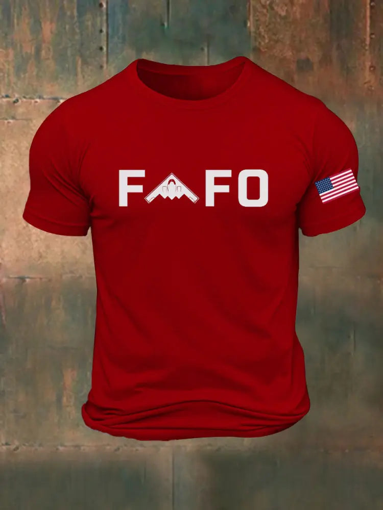 Men’s Midnight Hammer FAFO Printed T-shirt Pure Red / S