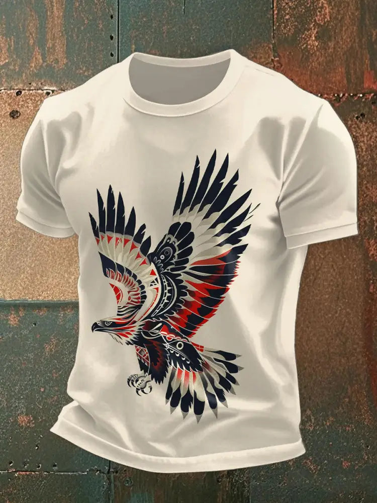 Men’s Native American Eagle T-shirt As picture / S