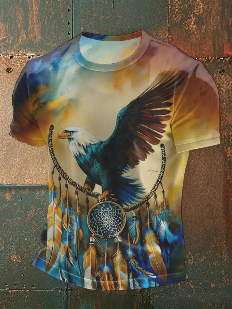 Men’s Native American Eagle T-shirt As picture / S