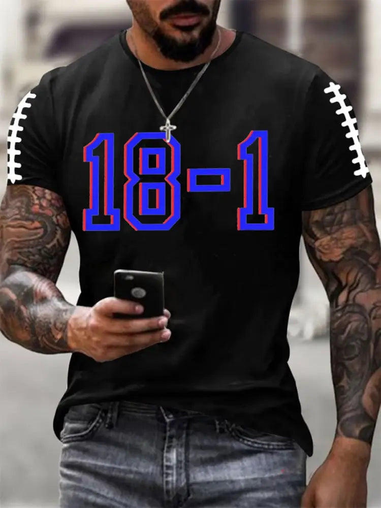 Men’s New York Football Short Sleeves T shirt Black / S