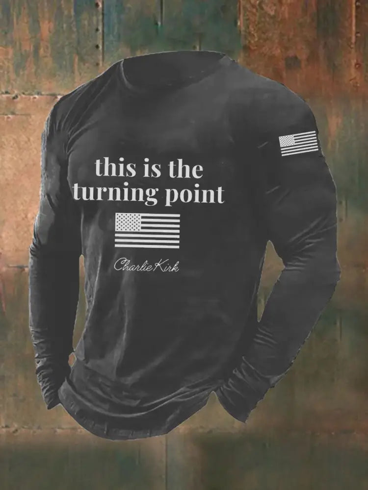 Men’s Patriot Long Sleeve T-shirt Gray / S