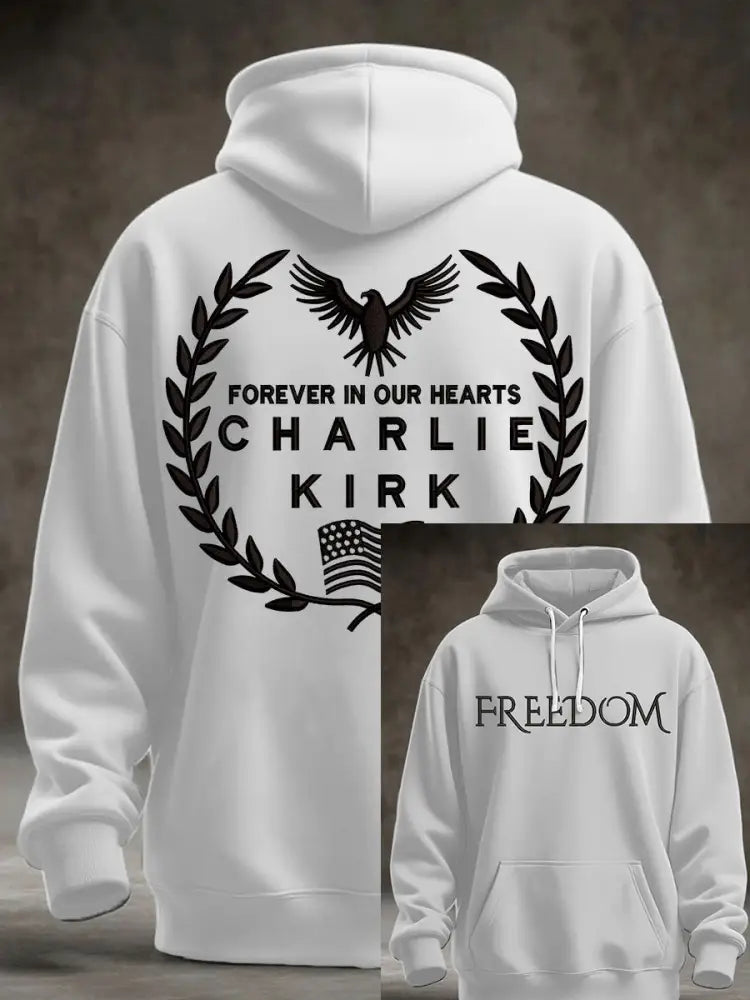 Men’s Patriotic Hoodie White / S