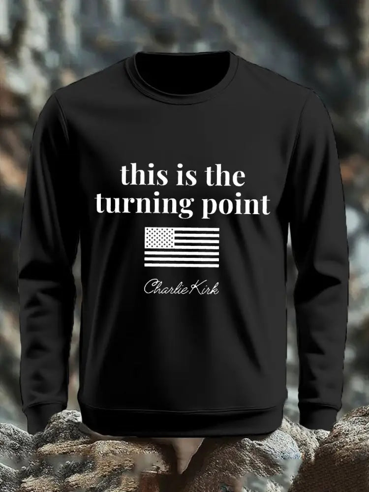 Men’s Patriotic sweater Black / S
