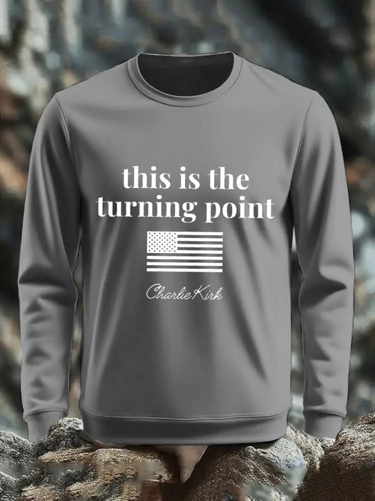 Men’s Patriotic sweater Light Gray / S