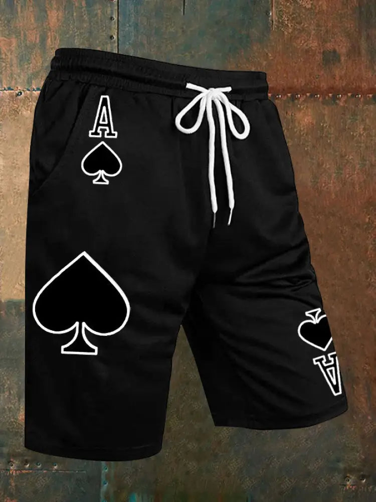 Men’s Poker Ace of Spades shorts Black / S