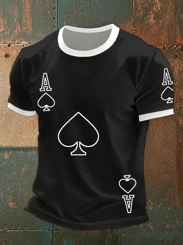 Men’s Poker Ace of Spades T-shirts White / S
