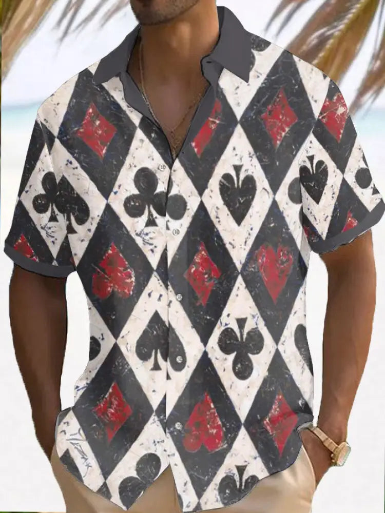 Men’s poker resort shirt As picture / S