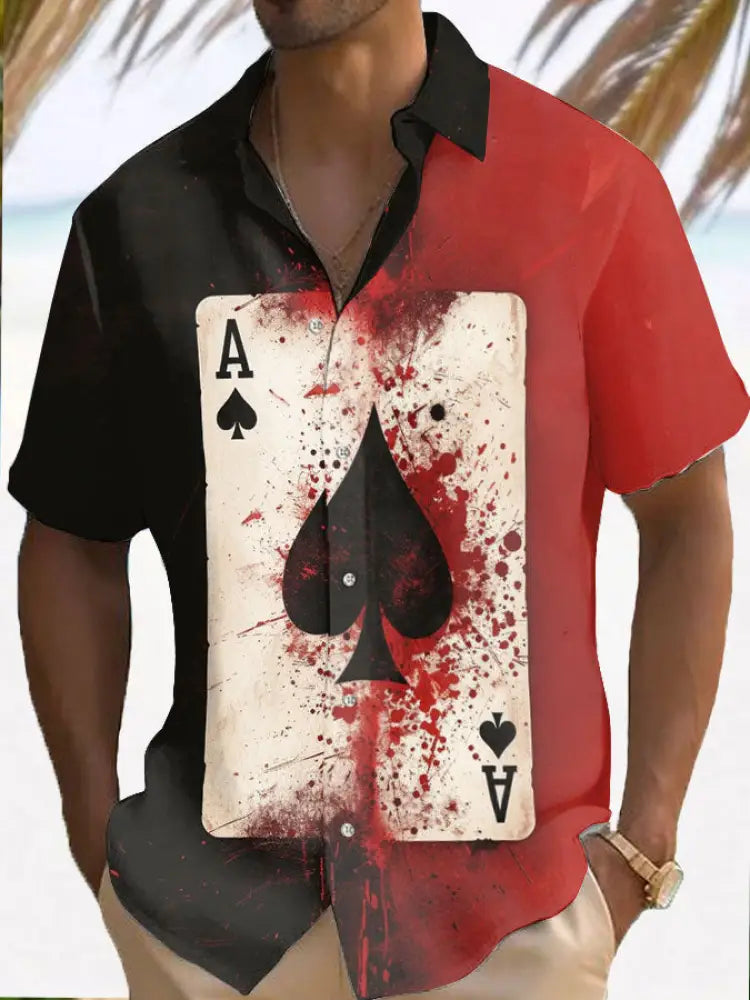 Men’s poker resort shirt As picture / S