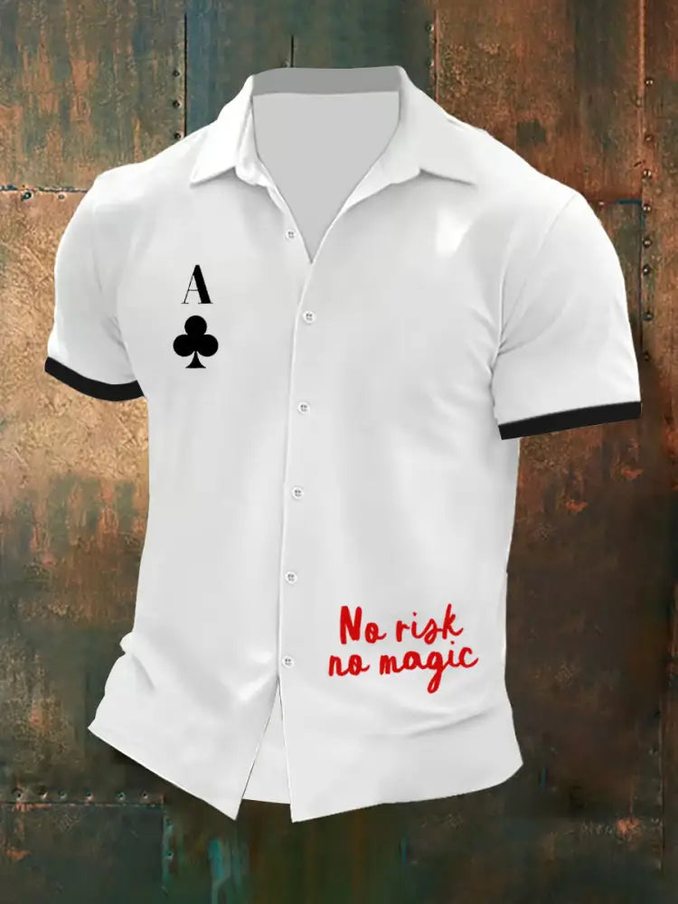 Men’s poker resort shirt White / S
