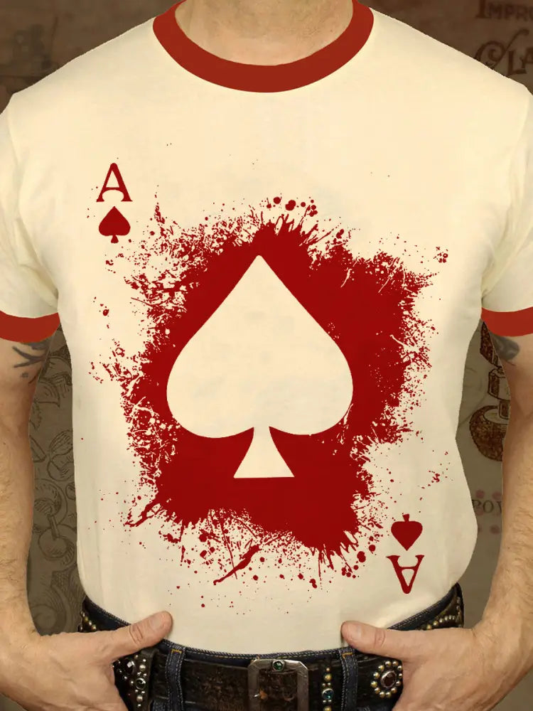 Men’s poker T-shirt Apricot / S