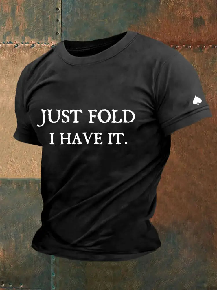 Men’s poker T-shirt Black / S