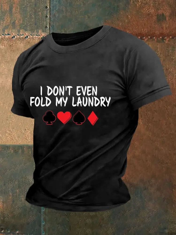 Men’s poker T-shirt Black / S