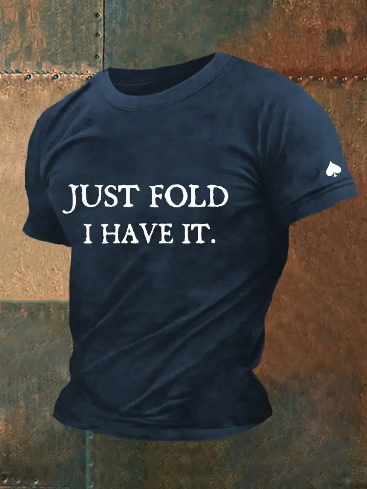 Men’s poker T-shirt Navy Blue / S