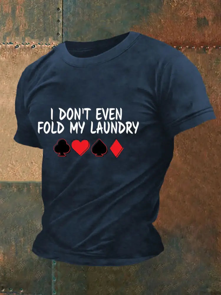 Men’s poker T-shirt Navy Blue / S