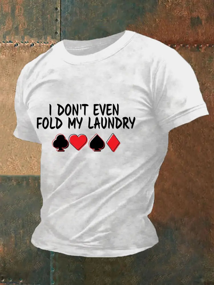 Men’s poker T-shirt White / S