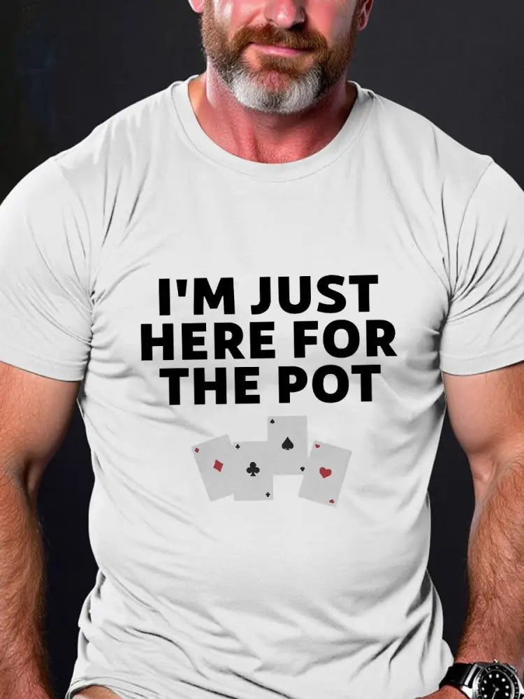 Men’s poker T-shirt White / S