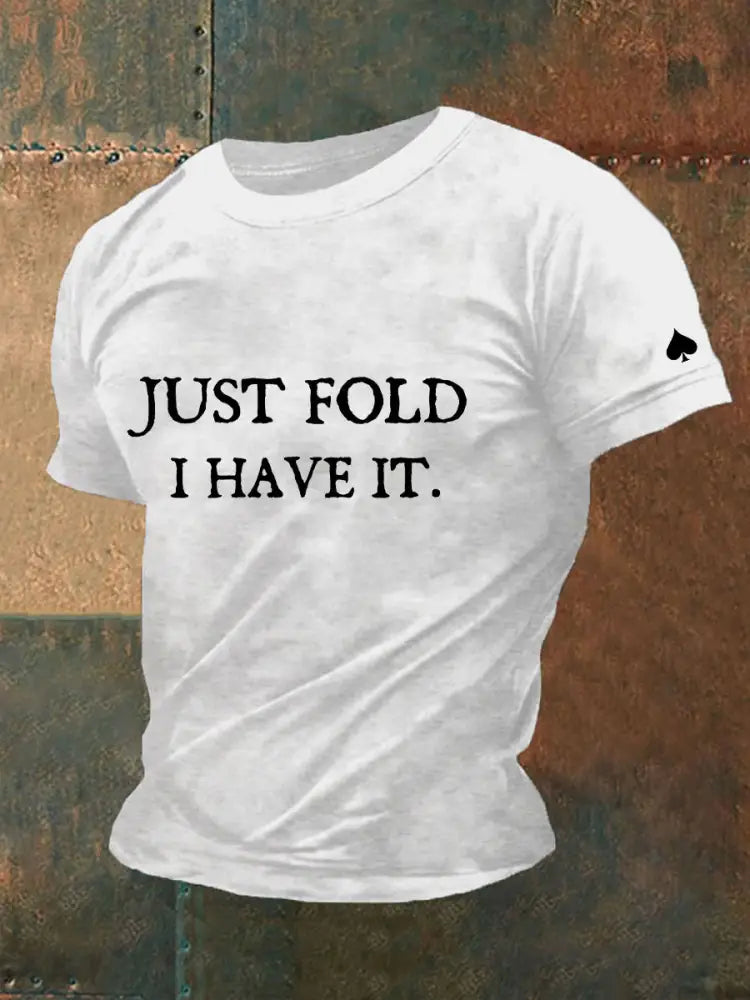 Men’s poker T-shirt White / S