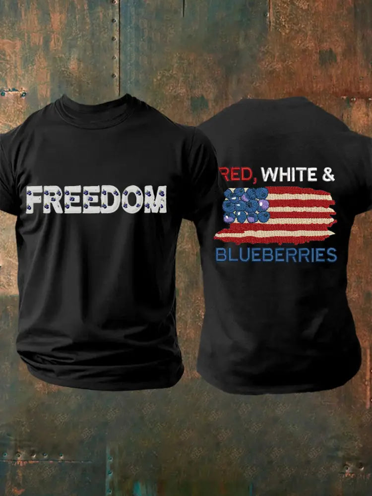 Men’s ’Red White & Blueberries’ T-shirt Black / S
