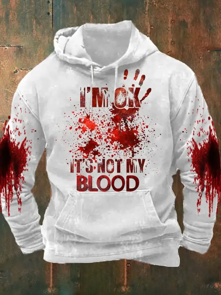 Men’s Retro Halloween Horror Graphic Casual Henley A / S