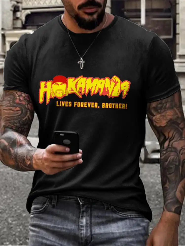 Men’s Rip Brother Printed T-shirt Black / S