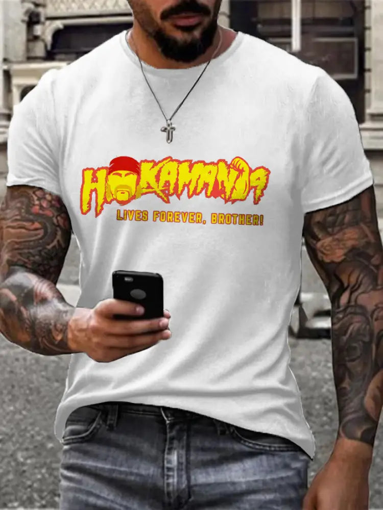 Men’s Rip Brother Printed T-shirt White / S