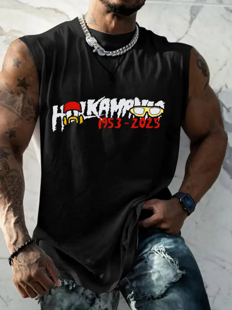 Men’s Rip Brother Printed Tank Tops Black / S