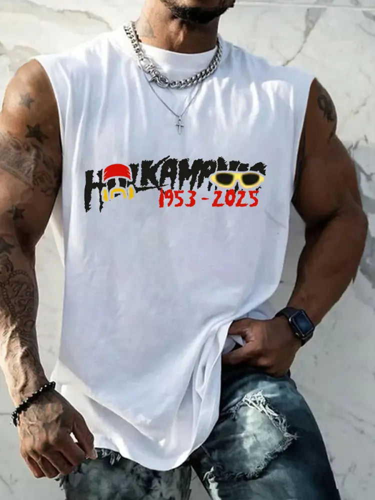 Men’s Rip Brother Printed Tank Tops White / S