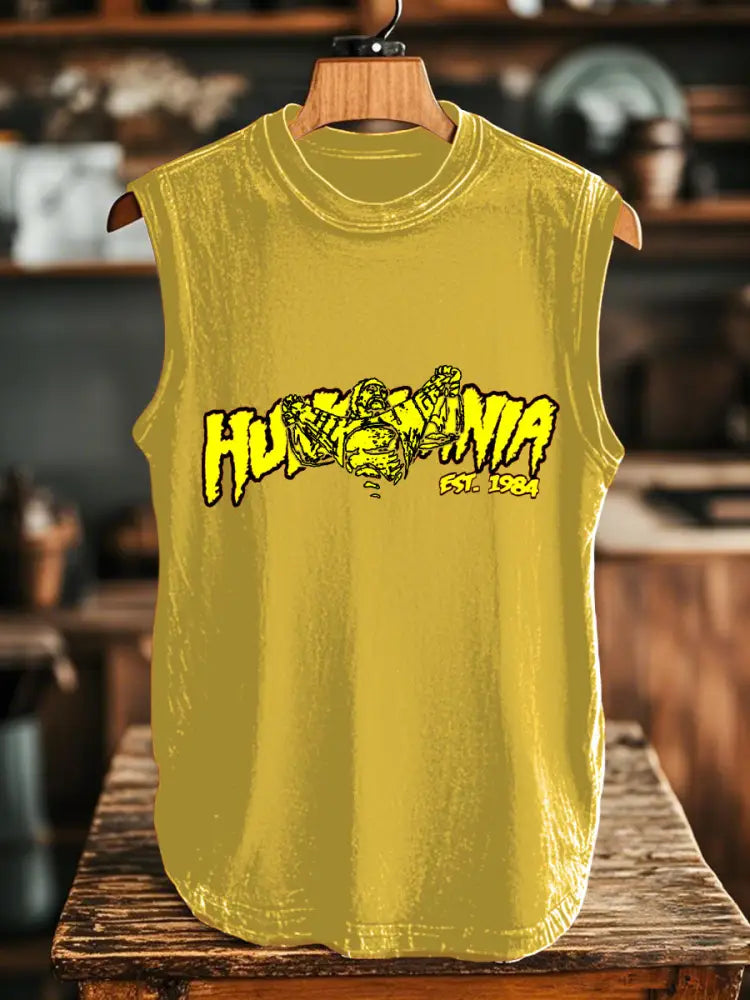 Men’s Rip Brother Printed Tank Tops Yellow / S