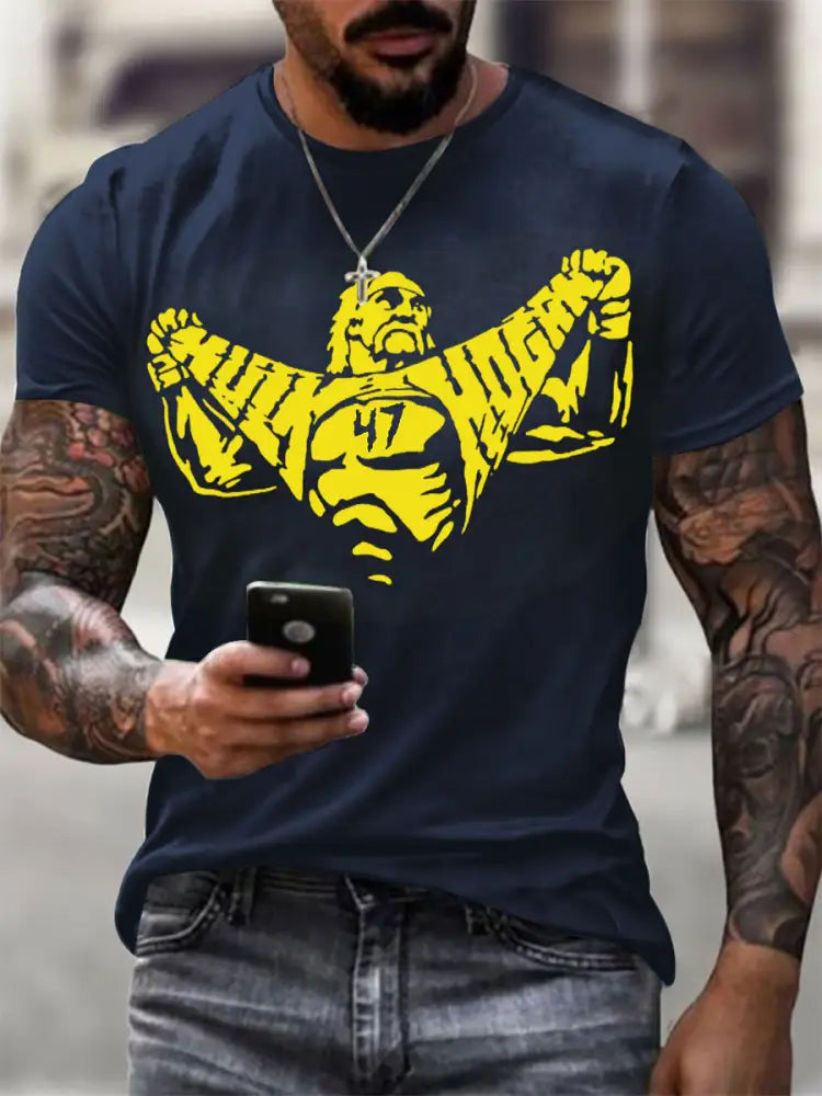 Men’s Rip Brother Short Sleeves T-shirt Navy Blue / S