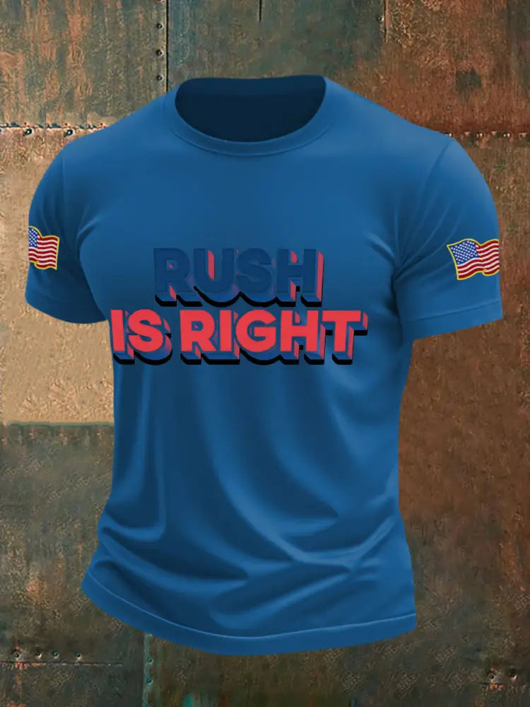 Men’s rush was right T-shirts Blue / S