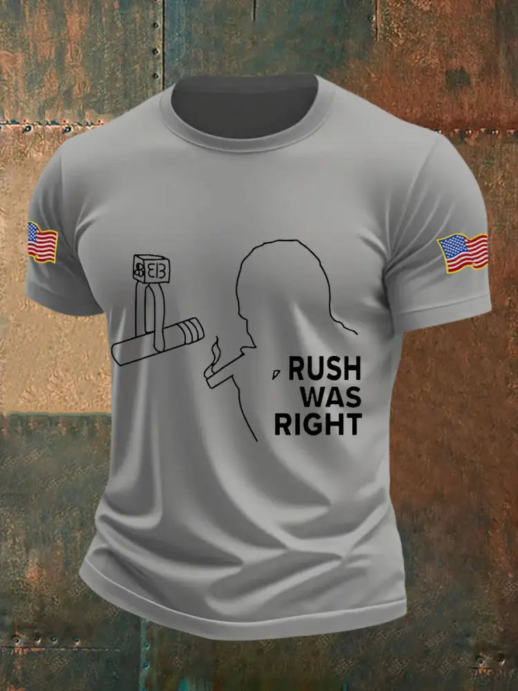Men’s rush was right T-shirts Light Gray / S