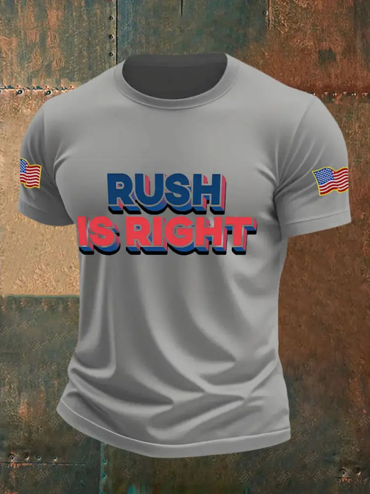 Men’s rush was right T-shirts Light Gray / S